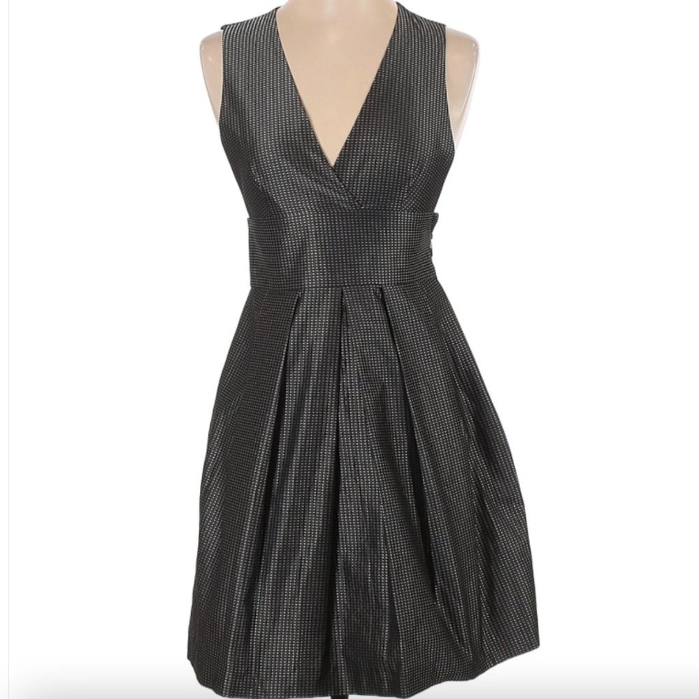 Theory Pleated Mini Dress - Grey Sz. 0